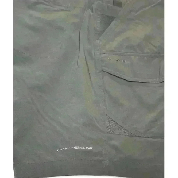 Columbia PFG Men's Cargo Shorts Gray Size Large Omni-Shade Technology - Picture 5 of 8